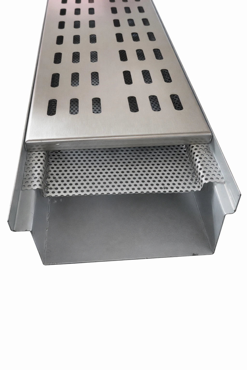 CONJUNTO DE RALO OBLONG(Cozinha industrial) | Linha Grelhas Industriais / Drenagem em aço inox | Ominia Inoxx